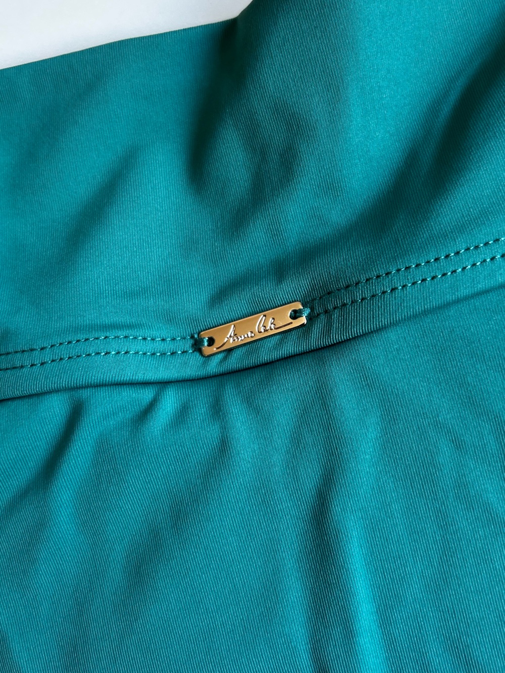 Anne Cole Bikini SET Halter Top Skirt Bottom Teal Green Size Large - Picture 9 of 14